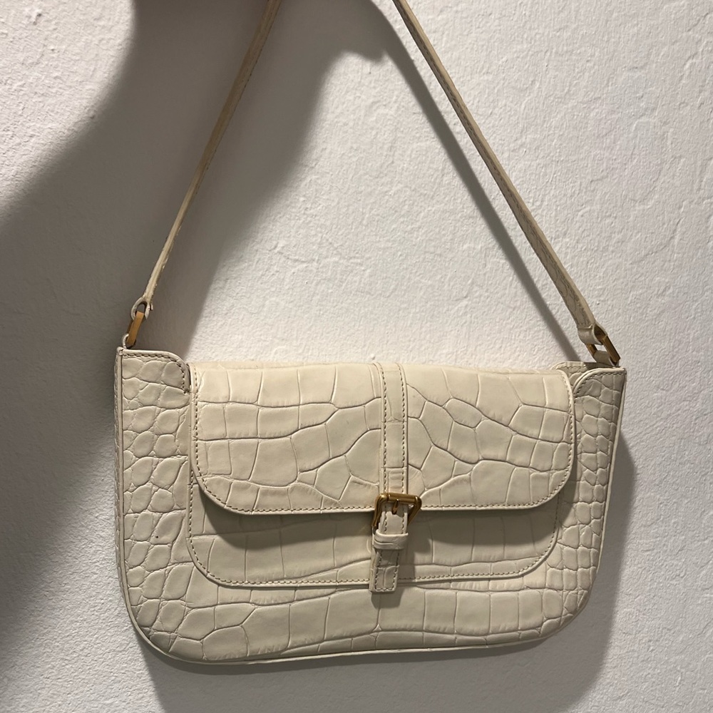 By Far Miranda Bag - White Croc Embossed